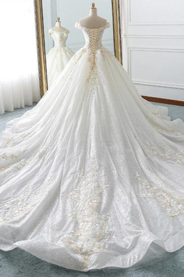 Bradyonlinewholesale Sparkly Sequined Off-the-Shoulder Wedding Dress Ball Gown Sweetheart Appliques Bridal Gowns Online_2