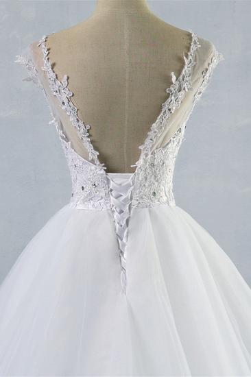 Bradyonlinewholesale Elegant Jewel Tulles Lace Wedding Dress Sleeveless Appliques Beadings Bridal Gowns Online_4