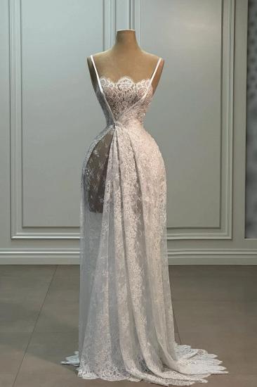 Simple Evening Dresses Long White Prom Dresses Ball Gowns Lace