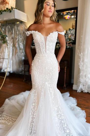 Elegant wedding dresses with lace | Wedding dresses mermaid style_3