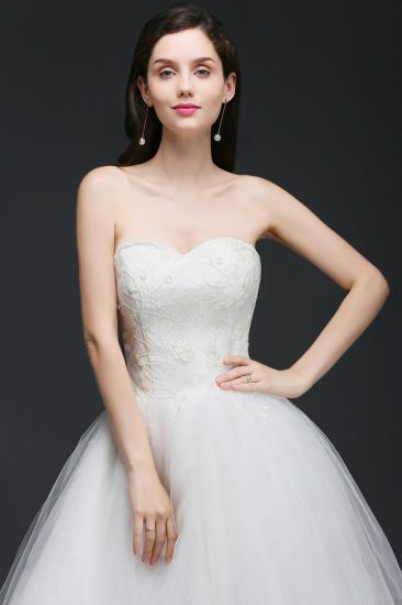 A-line Hi-Lo Tulle Wedding Dress With Lace_6