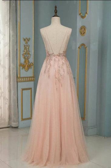 Stylish Spaghetti Straps V-Neck Floral Lace Evening Maxi Dress Tulle Sleeveless Prom Swing Dress_2