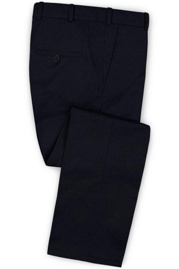 Dark Blue Latest Two Piece Mens Suit | Mens Business Notch Lapel Tuxedo_3
