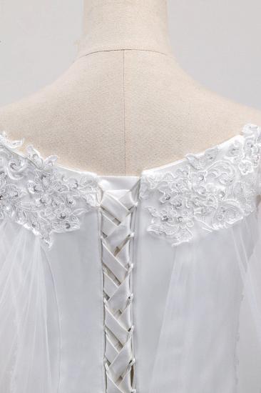 Bradyonlinewholesale Glamorous Off-the-Shoulder Mermaid Wedding Dress Sweetheart Tulle Appliques Beadings Bridal Gowns On Sale_4