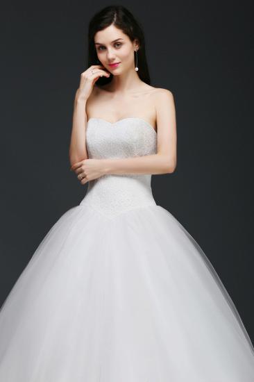 AMY | Ball Gown Sweetheart Tulle Wedding Dress With Lace_1