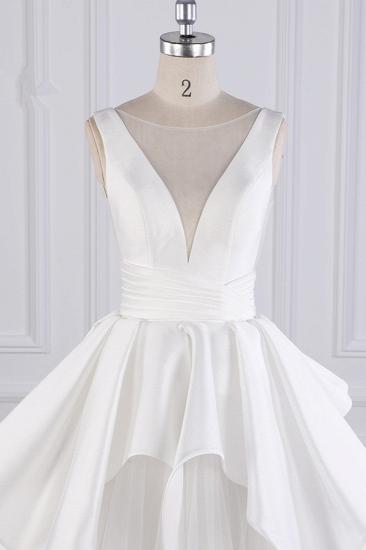 Bradyonlinewholesale Chic Ball Gown Jewel Layers Tulle Wedding Dress White Sleeveless Ruffles Bridal Gowns Online_4