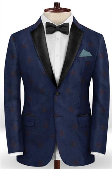 Navy Suit Groom Tuxedo | Gentle Groomsmen Best Man Blazers 2-Pack Jacket Pant Tank Top