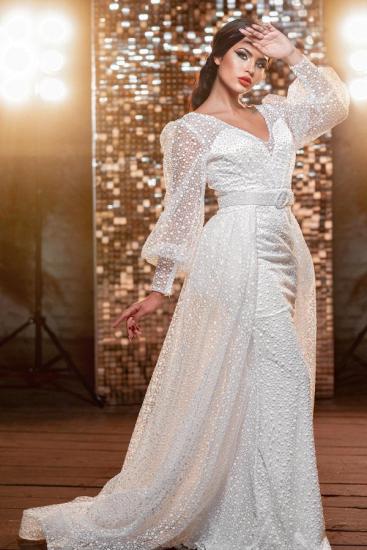 Modern Wedding Dresses With Glitter | Wedding dresses with sleeves