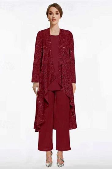 Silver Mother of the Bride Pantsuit Formal Pantsuits Long_6