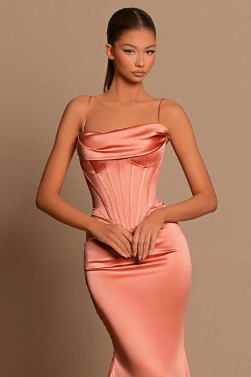 Coral Long Evening Dresses Cheap | Simple Prom Dresses Evening Wear Online_2