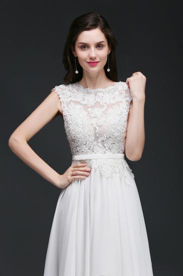 ANNALISE | A-line Scoop Modest Wedding Dress With Lace Appliques_5