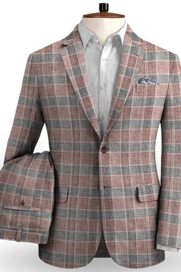 Plaid Jacket Tuxedo | Business Notch Lapel Mens Suit_2