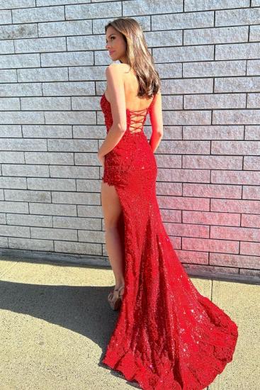 Red Evening Dresses Long Glitter | Cheap lace prom dresses_2