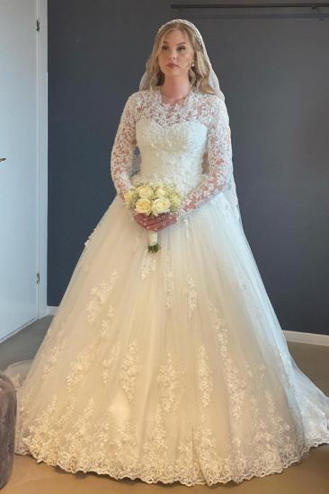 Elegant Wedding Dresses With Sleeves | Wedding dresses A line lace