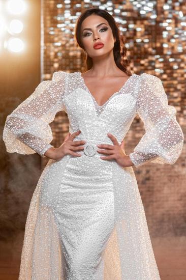 Modern Wedding Dresses With Glitter | Wedding dresses with sleeves_3