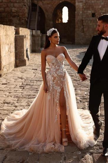 Elegant Wedding Dresses A Line Glitter | Wedding dresses with lace_5