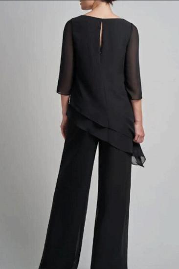 Black Mother of Bride Pants Suits Daily Wear_2
