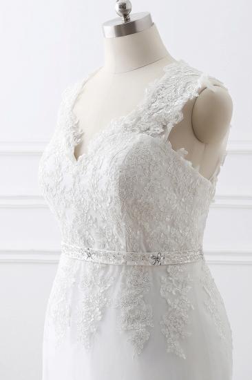Princess V-neck Tulle Elegant Wedding Dress With Lace_3