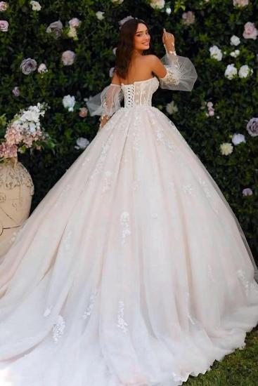 Designer Wedding Dresses A Line With Lace Tulle Wedding Dresses_3