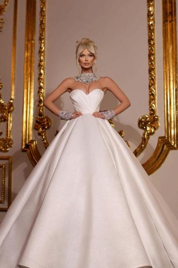 Designer Wedding Dresses Satin | Princess wedding dress with glitter_1