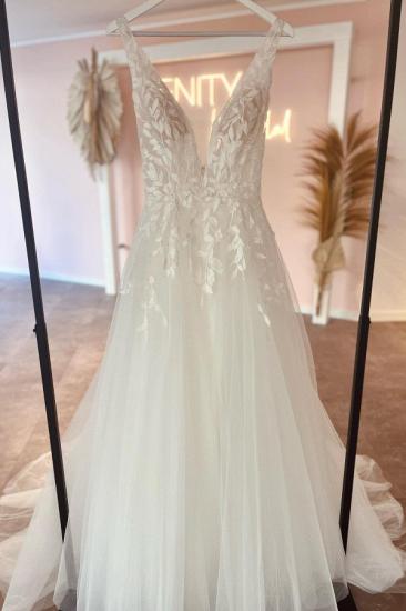 Boho Wedding Dresses With Lace | Wedding dresses A line tulle_1