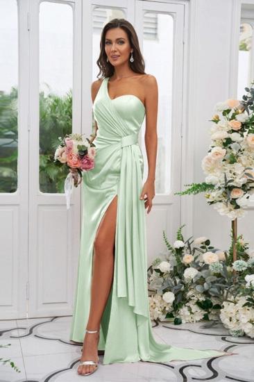 Simple Long Pink Sling Side Slit Evening Dress | Pink Prom Dress Online_11
