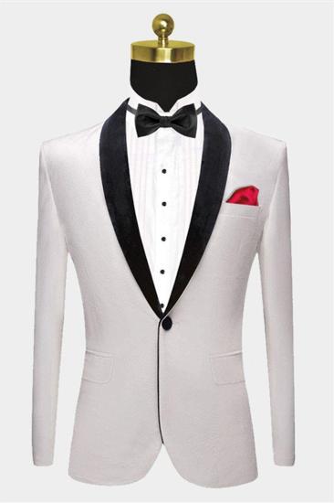 White Velvet Blazer |  Formal Business Slim Evening Suit