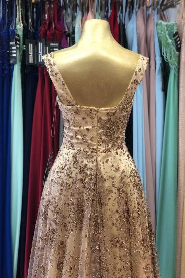 Sparkly Sequins Sweetheart  A-line Evening Prom Dress_4