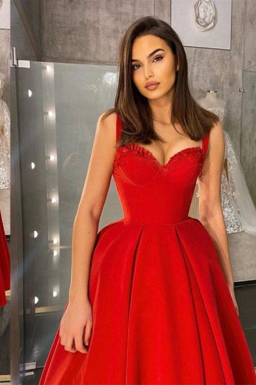 Charming Sleveless Red Homecoming Dress Sweetheart Evening Party Dress_1