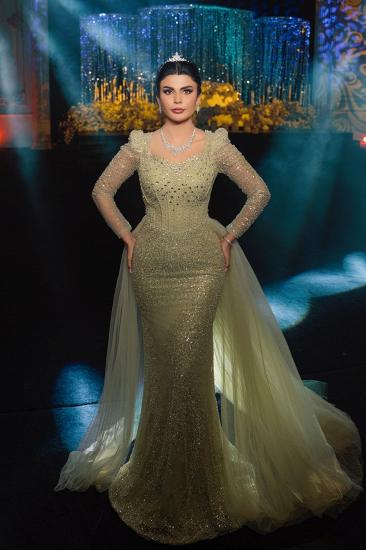 Modern Evening Dresses Long With Sleeves Prom Dresses Glitter