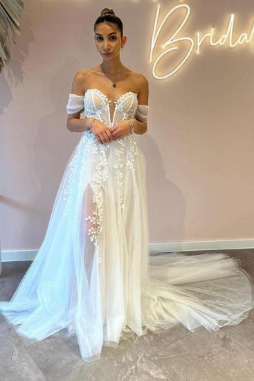 Beautiful Wedding Dresses A Line | Boho wedding dresses with lace_1