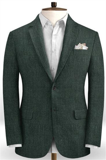 Albert Cool Fashion Green Linen Mens Suit | Slim Fit Tuxedo Online_1