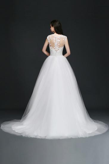 AMIRA | Ball Gown V-Neck Tulle Elegant Wedding Dresses with Buttons_2