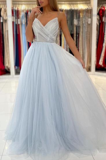 Light Blue Long Sling Simple Evening Dress | Long Prom Dresses Cheap_4