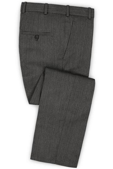 Custom Classic 2 Piece Mens Suit | High End Solid Color Slim Fit Business Tuxedo_3