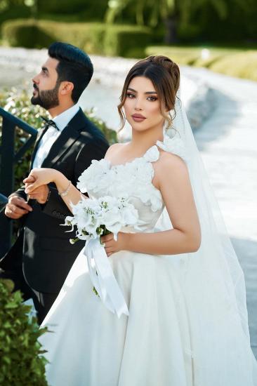 Simple Wedding Dresses A Line Satin Bridal Fashion Online_10