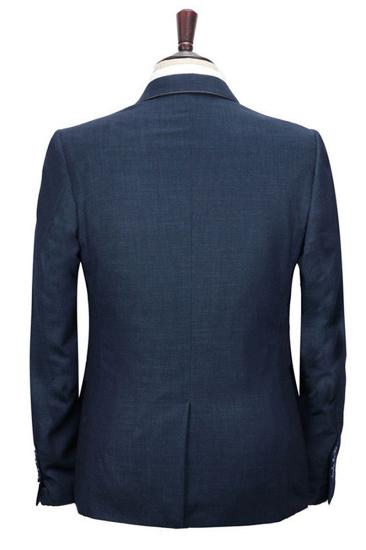 Spencer Dark Navy Fashion Notch Lapel Mens Suit with One Button_4
