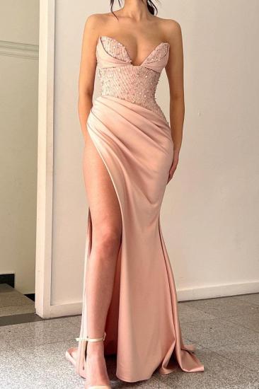 Peach Evening Dresses Long Simple | Prom dresses cheap_1