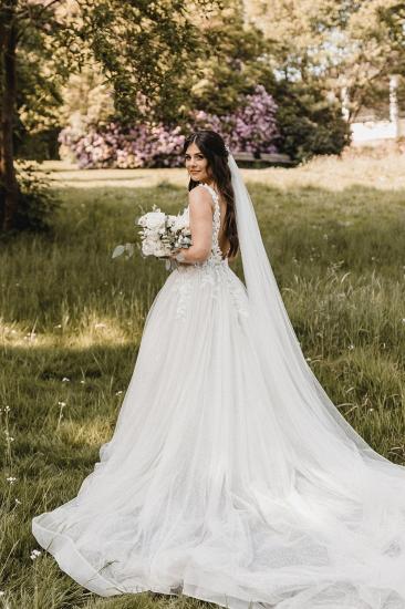 Beautiful Boho Wedding Dress A Line Wedding Dresses v Neck with Lace