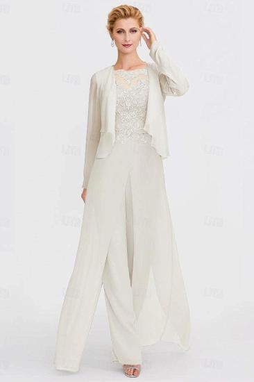 Mother of the Bride Pantsuit with Jacket Formal Pantsuits Long_9