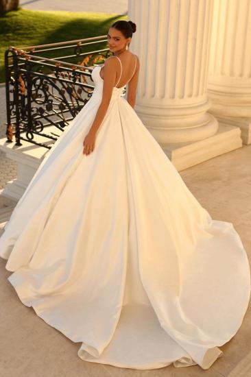 Simple Wedding Dresses A Line | Satin Wedding Dresses Online_2