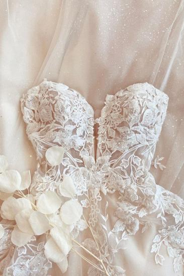 Simple Designer Wedding Dresses A Line Lace_3
