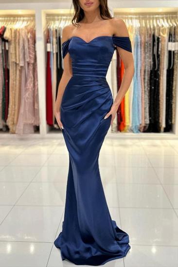Simple Long Evening Dresses Cheap | Prom Dresses Dark Blue_1