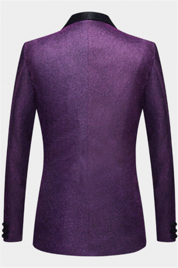 Sparkly Purple Sequins Blazer Online | One Piece Shiny Prom Suits_2