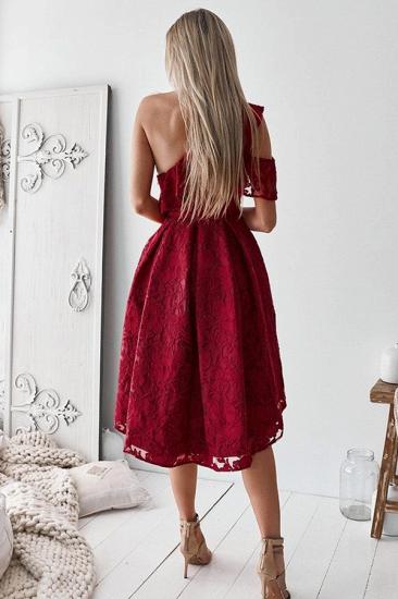 Elegant One Shoulder Lace Short Homecoming Dresses | Hi-Lo Cheap Hoco Dress_2