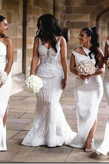 One-Shoulder-Slim-Bridesmaid-Dress-Strech-Side-Split-Party-Dress-Wedding-Guest-Dress_2