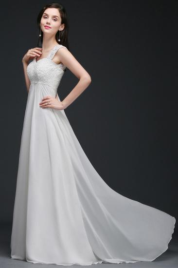 AMARA | A-Line Sweep Trains Glamorous Wedding Dresses with Lace_5