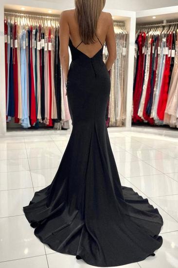 Black Simple Spaghetti Strap Mermaid Evening Dress | Long Prom Dresses Cheap_2