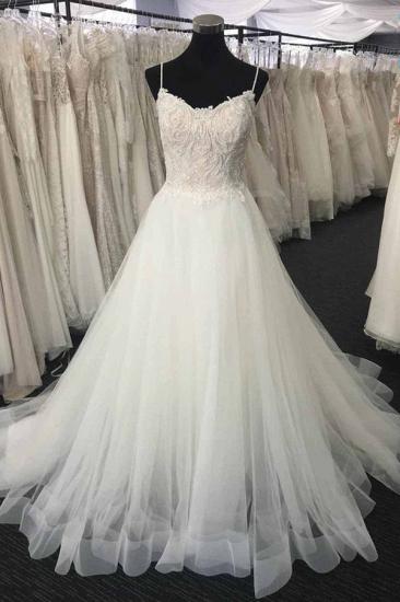Bradyonlinewholesale Gorgeous Sweetheart White Lace Wedding Dress Appliques Long Bridal Gowns On Sale