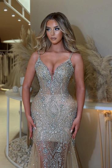 Gold Ball Gowns Long Glitter Prom Dresses Evening Dresses Cheap_3